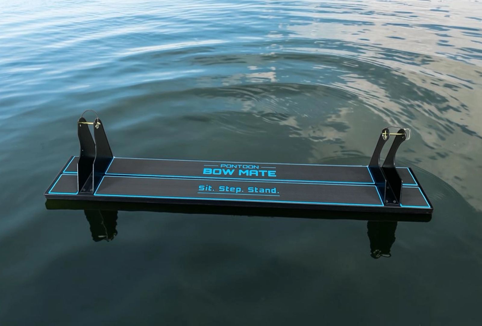 The Bow Mate mounted on the bow, sitting at water level
